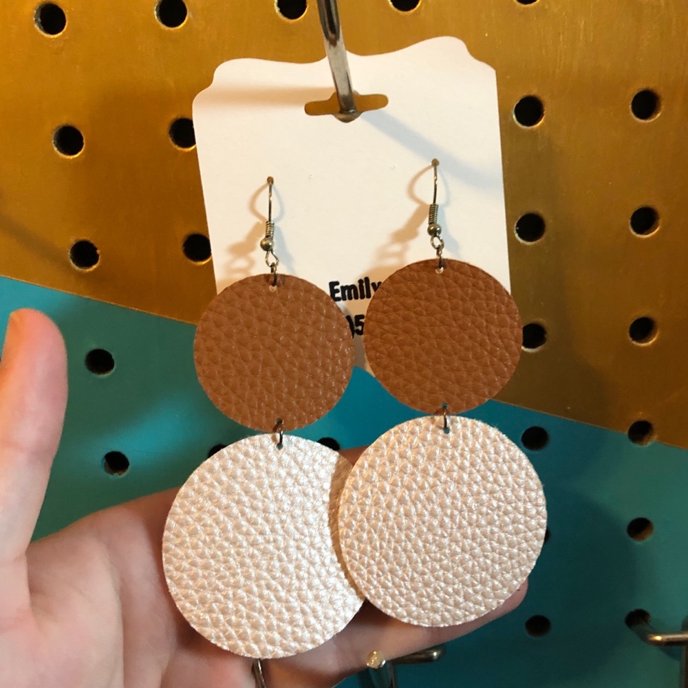 Handmade Pleather Earrings